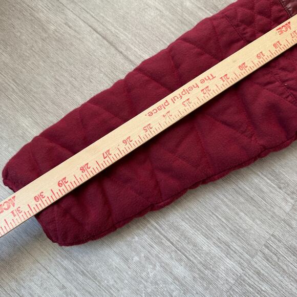 Nike Men's Puffer Jacket Hooded Zip Up Deep Red M Fitted Insulated Lined 575108 - Picture 6 of 9